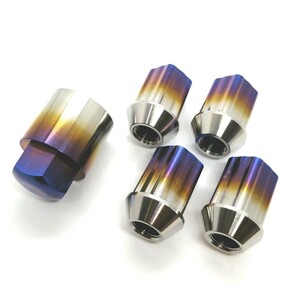 64 titanium M12 P1.25 35mm 22Hex 4шт.@ колесо замковая гайка пакет модель Ti6Al4V