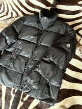 1円スタート　20 モンクレール バジーレ　MONCLER BAZILLE ダウンジャケット ワッペン付　本物　黒　ブラック　BLACK LAMPO社製ファスナー_画像2