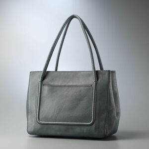 MF8857△*マザーハウス/MOTHER HOUSE*レザー*トートバッグ*LiLi Tote リリトート*ショルダーバッグ*肩掛け*鞄*ブルーグレー系