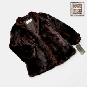 GO8978★SAGA MINK/サガ ミンク/メッサラ*定価28万円*最高級毛皮*リアルファー*ショート丈コート/ファージャケット*ブラウン*11