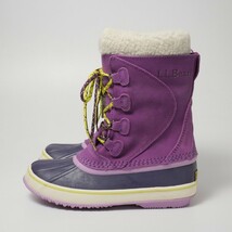 MF8741△*L.L.Bean/エルエルビーン*295601*スノーブーツ*スエード×ラバー*ウィンターブーツ*靴*パープル系*kids5/23.5cm相当*レディース_画像2