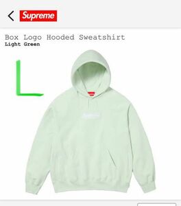 Supreme Box Logo Hooded Sweatshirt Light Green Lサイズ