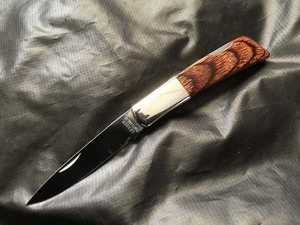 GERBER SILVERKNIGHT 250A Polished Packer Wood Ghingami No.1 ガーバー シルバーナイト250A パッカー・ウッド ギンガミ１号