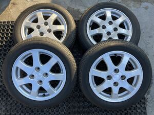 DAIHATSU 155/65R14 4.5J +45 PCD100 2022年製 アルミホイール4本セット