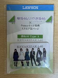 欅坂46/けやき坂46×Pontaカード特典 スクエア缶バッジ 欅坂46TypeA 上村莉菜 渡邉理佐 鈴本美愉 小林由依 土生瑞穂 齋藤冬優花 櫻坂46