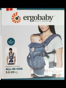 ergobabyエルゴベビーOMNI360オムニ360抱っこ紐オックスフォードブルー アンジェレッテよだれパッド付