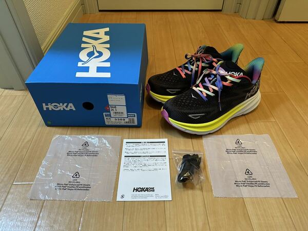 26cm ワイド HOKA ONEONE M CLIFTON 9 WIDE WD 2E BAAB ホカ オネオネ ランニングシューズ クリフトン 9 クリフトン9 ワイド 黒 マルチ