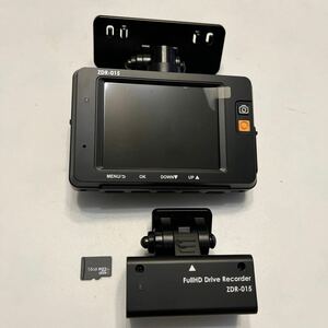 中古美品　２カメラ 前後ドライブレコーダー ZDR-015コムテック microSD 16GB付き　中古　COMTEC ③