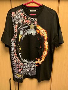 正規 14AW GIVENCHY ジバンシー ジバンシィ シャーク 炎 プリント Tシャツ XS14J 7550651