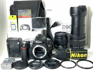 総ショット数極少 超美品 ニコン Nikon D90 300mm広角超望遠万能レンズセット 動画撮影 SDカード付きすぐに撮影可 S 1,880枚 本日限定値下