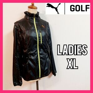 【PUMA GOLF】美品プーマゴルフ 2WAY中綿ジャケット レディース 軽量 XL ゴルフウェア