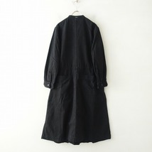 //【染】マーガレットハウエル MHL. MARGARET HOWELL MHL. *コットンワンピース*1綿黒タックフレアドレス(34-2311-8)【10L32】_画像2