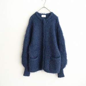 //【定価3.7万】クラネ CLANE *SHAGGY OVER CARDIGAN*1ニットカーディガンモヘヤ羽織トップスネイビー(11-2311-71)【40L32】