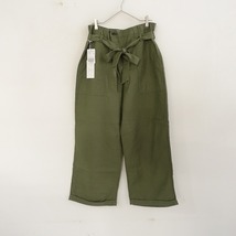 //【未使用/定価2.5万】IENA購入/ジェーンスミス JANE SMITH *BELT BAKER PANTS ベイカーパンツ*38麻綿(1-2311-654)【31L32】_画像1