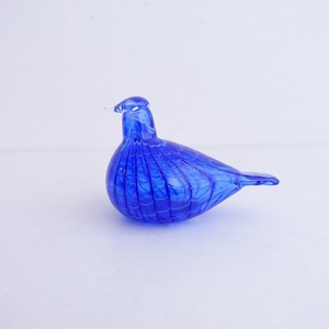 //【北欧】美品/イッタラ iittala *BIRDS BY TOIKKA ブルーバード SINISULKA*青オブジェルリコマドリ【陶器】(wa85-2312-5)【51L32】