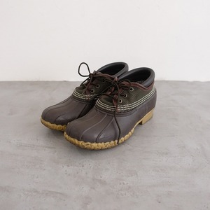 //【BEAMS別注/定価2.2万】L.L.ビーン L.L.Bean *Canvas Gum Shoes ビーンブーツ 7/24.5*ダークブラウン(sh88-2312-15)【42L32】