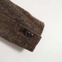 //ネセセア×ハリスツイード nesessaire×Harris Tweed *ヘリンボーンツイードぺプラムジャケット*Fコート毛(jk1-2312-267)【72L32】_画像4