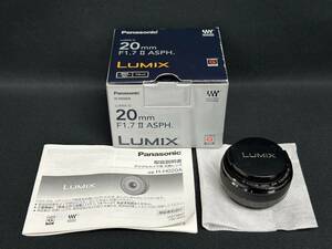 【中古品★即決★送料無料】Panasonic 単焦点レンズ マイクロフォーサーズ用 LUMIX G 20mm/F1.7 ブラック H-H020A-K