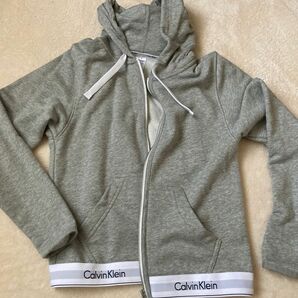 パーカー スウェットパーカー グレー フルジップ グレー系 カルバンクライン Calvin Klein 