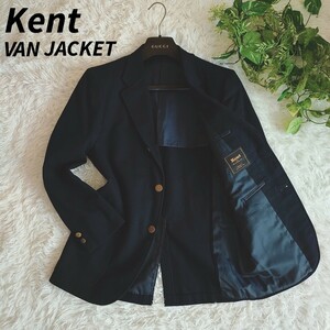 ■1円■美品■Kent VAN JACKET ヴァン テーラードジャケット 紺ブレザー 金ボタン 3B 段返り シングル ダークネイビー メンズ Mサイズ