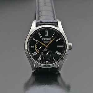 １円～ 超美品 現行モデル SEIKO セイコー プレサージュ クラフトマンシップシリーズ SARW013 6R27-00G0 SS メンズ 黒漆文字盤 定価14.3万