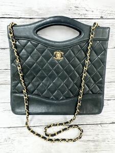 CHANEL シャネル マトラッセ 2way ショルダーバッグ チェーン ラムスキン　　　Y12