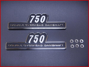 送料込み Z2タイプ サイドカバー エンブレム 750 ピン付き●ZⅡ/750RS/ゼファー750/Z750FX/レストア/純正タイプ