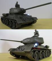 RC2.4GHz(多機能プロポ)に改造　タミヤ　1/35　ソビエト戦車　T34/85_画像2