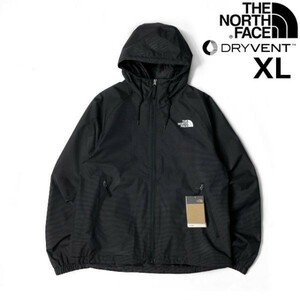 1円～!売切!【正規新品】THE NORTH FACE NOVELTY TNF RAIN HOODIE マウンテンパーカー US限定 2023最新 登山(XL)黒 ボーダー柄 180915-65-C