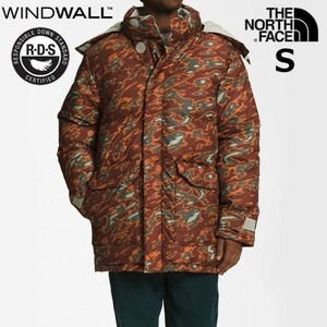 1円～!売切!【正規新品】THE NORTH FACE PRINTED 77 BROOKS RANGE JACKET ブルックス レンジ パーカー ダウン 防寒(S)茶 迷彩柄 190122-160