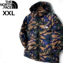 1円～!売切!【正規新品】THE NORTH FACE◆PRINTED HYDRENALITE HOODIE ダウンジャケット US限定 2022-23最新(XXL)茶 黒 迷彩柄 190122-130_画像2