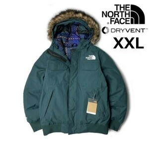 残① 1円～!売切!【正規新品】THE NORTH FACE MCMURDO BOMBER JACKET マクマード ダウンジャケット US 撥水 裏チェック(XXL)緑190122-175