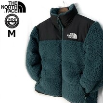 1円～!売切!【正規新品】THE NORTH FACE◆SHERPA NUPTSE JACKET ダウンジャケット ヌプシ モコモコ シェルパフリース ボア(M)緑 190122-175_画像2