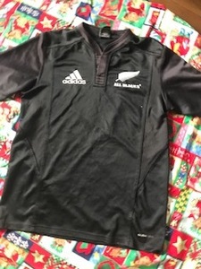 ALL BLACKS☆半袖ラグビージャージ☆ユニフォーム☆S☆USED☆アディダス☆ニュージーランドで購入