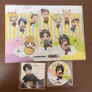 進撃の巨人 アニメイトカフェ ファイル コースター ミカサ エレン イースター