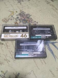 レア　メタルカセットテープ SONY METALLIC maxell METAL UD 録音済み 合計3本 高音質 当時物 ソニー　マクセル　メタルテープ