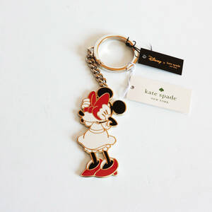 ディズニー X ケイト・スペード Kate Spade ミニーマウス リボン目隠し バッグチャーム Minnie Bow Key Fob/Bag Charm アメリカ購入 正規品