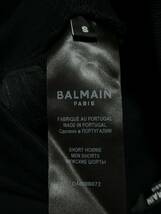 ※BALMAIN バルマン OA000B072 サイドロゴ スウェット ハーフ ショートパンツ ブラック ポルトガル製 S 　　　　　 BJBC.AB_画像8