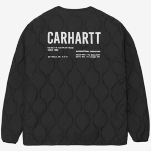 美品 正規品 carhartt wip sefton liner Black Mサイズ（大きめ）ブラック キルト キルティング ライナーJKT　パーカーとの相性も◎ 　l xl