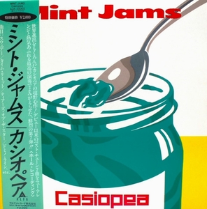 美盤 帯付 日本盤 【 Casiopea / Mint Jams 】 カシオペア ミント ジャムス LP obi 野呂一生 櫻井哲夫 神保彰 向谷実 ☆ Jazz Fusion Rock 