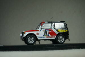 1/43ko- one Dakar 3 rank ignition model MITSUBISHI Pajero #191 Cowan 1984 Paris - Dakar Mitsubishi MMC Pajero nikon Nikon T2