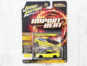 JL■アキュラ インテグラ タイプＲ '97 ACURA INTEGRA TYPE R ホンダ 黄 JDM■*難 IMPORT HEAT Johnny Lightning ジョニーライトニング