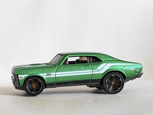 ▽1/64 LOOSE ジャンク▽シェビー ノバ '68 CHEVY NOVA 緑▽2011 HOT WHEELS ホットウィール