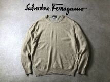 定価8万●Salvatore Ferragamo●カシミヤ混高級ウール ニット セーター●サルバトーレ フェラガモ_画像1