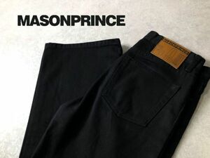 M.P Studios●フレアカット ブラック コットン パンツ●MASONPRINCE