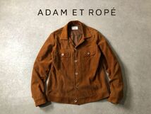 ADAM ET ROPE●高級山羊革 ゴート スウェードレザー トラッカー ジャケット●アダムエロペ_画像1