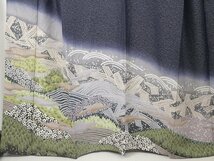 ＊美品＊豪華辻が花絞り 訪問着 金通し　山並み文様　裄：68.5cm　e12-159_画像4