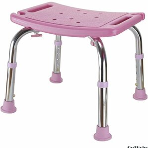 ピンク 背もたれなし シャワーチェア ◎ 介護 椅子 お風呂 バスチェア 入浴補助 ◎ 高齢者 身体障害者 妊婦 シニア 安心 安定感 転倒防止