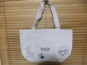 【新品未使用品】KALDI　カルディ コーヒーファーム イラストベジバッグ トートバッグ