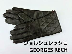  prompt decision * Georges Rech GEORGES RECH leather gloves black N1113-9 new goods 